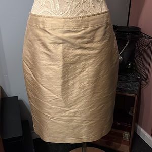 Louben | 100% Silk skirt in golden champagne- size 10